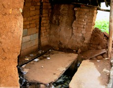 Outdoor latrine at school in southwest Yunnan Province