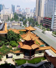 View from the Sakura Hotel Kumnimg, Yunnan Province 